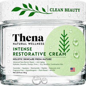 Advanced Skin Barrier Repair Face Cream Moisturizer for Dry Sensitive Skin with Ceramides, Niacinamide, Hyaluronic Acid, Squalane & Anti-Aging Peptides, Hydration & Soothing Recovery, Fragrance Free